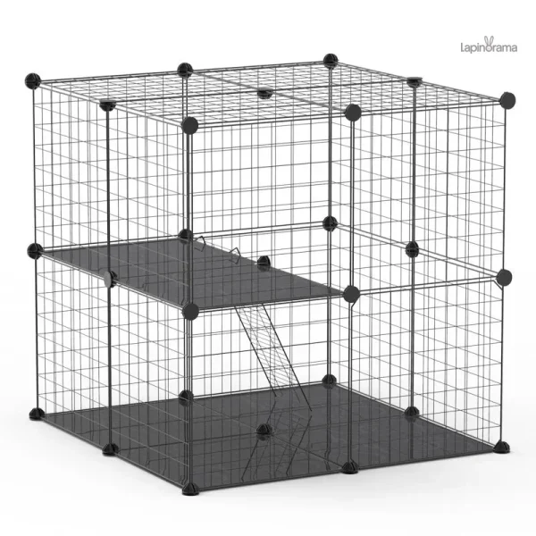 Clapier Lapin 2 étages pour un habitat confortable