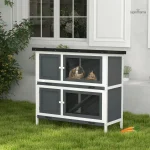 Habitat pour lapins, clapier double extérieur pratique