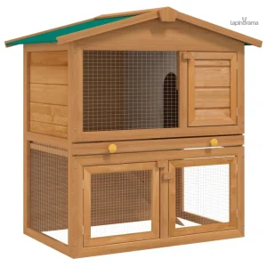 Clapier Lapin extérieur 2 niveaux pour un habitat spacieux