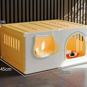 Clapier pour lapins, construction en plastique robuste