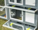 Grand clapier pour lapin en extérieur, idéal pour les grands espaces