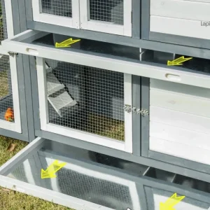 Grand clapier pour lapin en extérieur, idéal pour les grands espaces