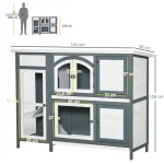 Clapier XXL adapté aux lapins, conçu pour un usage extérieur