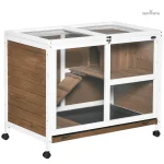 Clapier en bois pour lapin nain