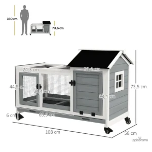 Cage pour lapin nain, design pratique et fonctionnel