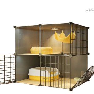 Clapier Lapin 4 Cases pour un espace de vie confortable