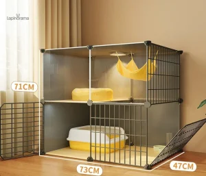 Enclos sécurisé pour lapins avec 4 compartiments