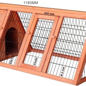 Clapier pour lapins avec design en triangle, espace de vie optimal