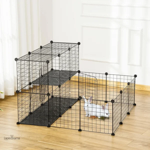 Clapier pour lapin, design spacieux et sécurisé