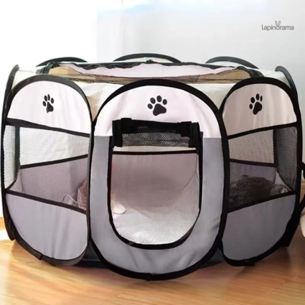 Clapier intérieur avec espace de vie pour lapins