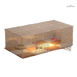 Clapier pour 3 lapins, habitat spacieux et confortable