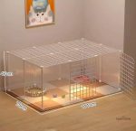 Clapier lapin en bois, design pratique pour 3 animaux