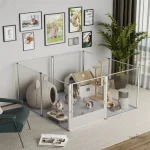 Enclos lapin avec accès facile pour l'animal