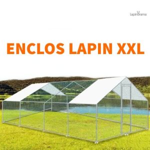 Enclos spacieux pour lapins, idéal pour l'extérieur