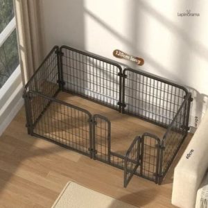 Enclos sécurisé pour lapins à l'intérieur