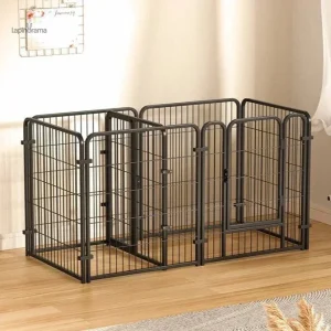 Espace de jeu pour lapins à l'intérieur