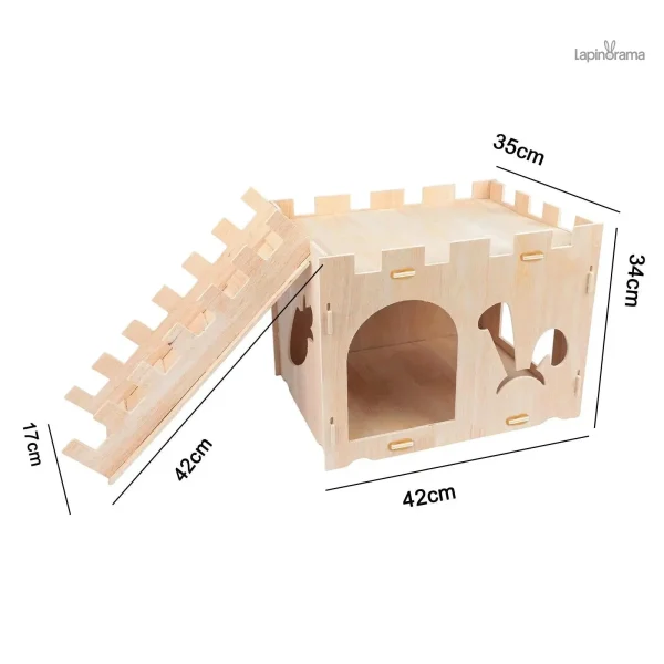 Escalier en bois pour lapins, idéal pour l'escalade et le jeu