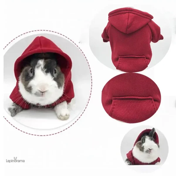 Manteau confortable pour lapin en taille ajustée