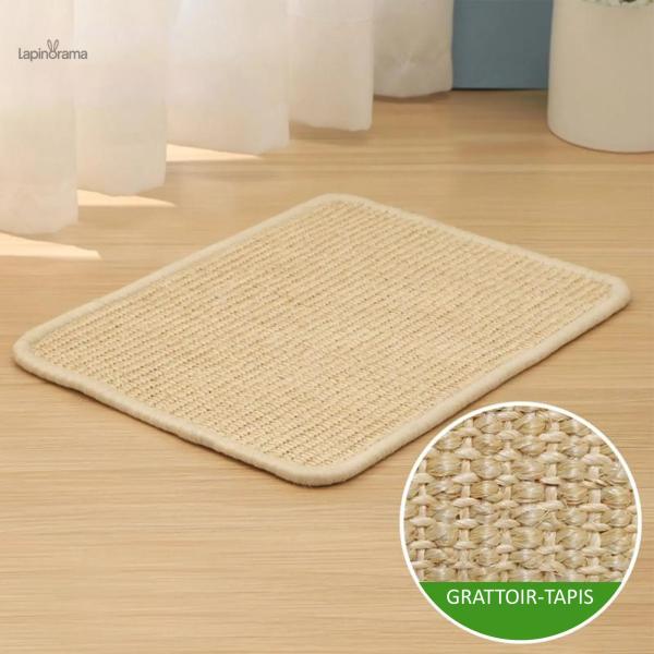 Tapis grattoir pour lapin, design adapté aux petits animaux