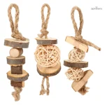 Jouet en bois pour lapin nain, amusant et durable