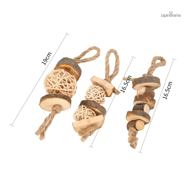 Accessoire de jeu en bois pour lapins nains