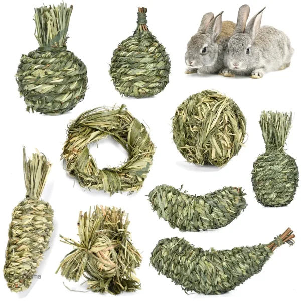 Jouet pour lapin fait maison en matériaux naturels