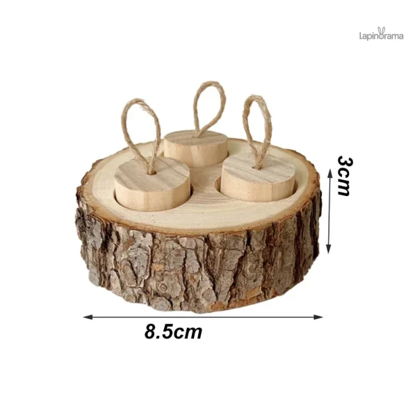 Accessoire ludique pour lapins, favorise l'activité physique