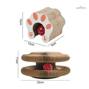 Jouet interactif en carton, idéal pour lapins curieux