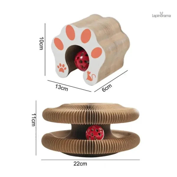 Jouet interactif en carton, idéal pour lapins curieux