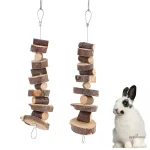 Structure en bois pour le divertissement des lapins