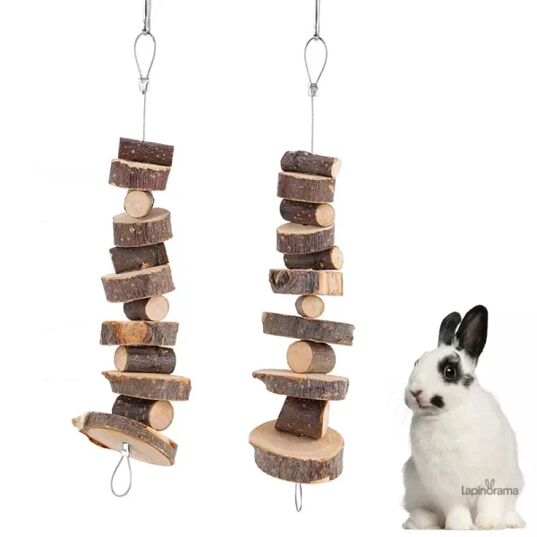 Structure en bois pour le divertissement des lapins