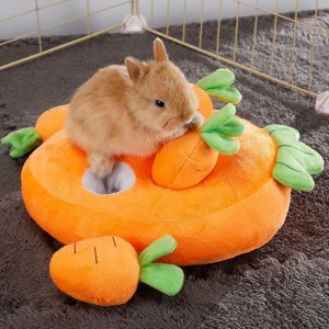 Jouet en peluche pour lapins angora, doux et attrayant