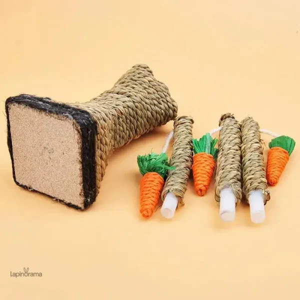Objet de jeu adapté aux besoins des petits lapins