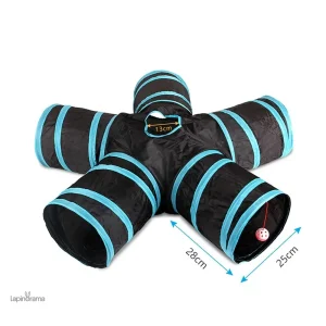 Jouet pour lapin avec divers tunnels et cachettes