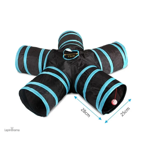 Jouet pour lapin avec divers tunnels et cachettes