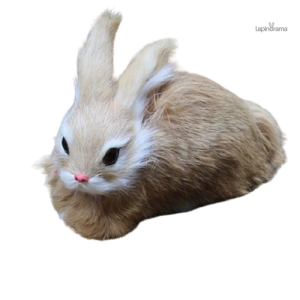 Lapin miniature réaliste en peluche douce et détaillée