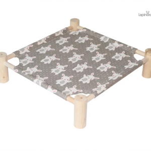 Lit en bois style lapin pour enfants, design ludique