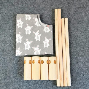 Mobilier enfant en forme de lapin, lit en bois naturel
