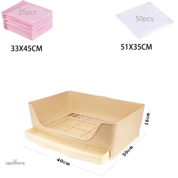 Papier absorbant pour litière de lapin