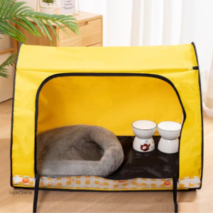 Niche adaptée pour lapins nains en intérieur