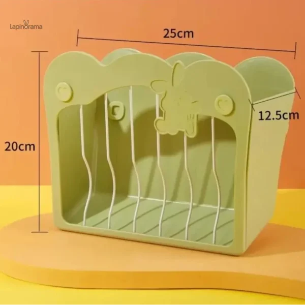 Accessoire alimentaire pour lapins en jardin