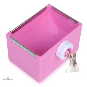 Mangeoire pour lapin rose, design attrayant et ludique
