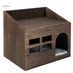 Niche lapin en bois XXL pour un habitat spacieux
