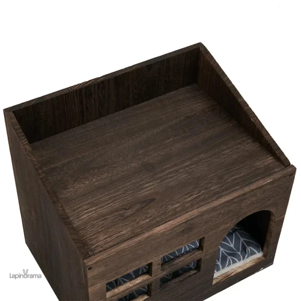 Niche en bois pour lapin, idéale pour l'extérieur