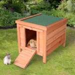 Niche pour lapin, espace de jeu et de repos