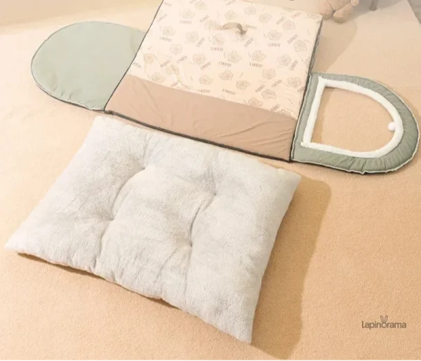 Habitat idéal pour lapins à l'intérieur, espace douillet