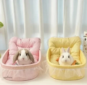 Nid douillet en forme de lapin pour un décor ludique