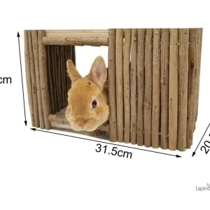 Espace de jeu pour lapins en cage