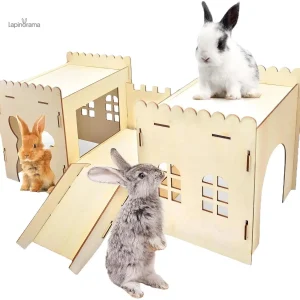 Plateforme pour lapin confortable et sécurisée