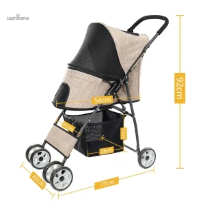 Poussette lapin avec design adapté aux rongeurs